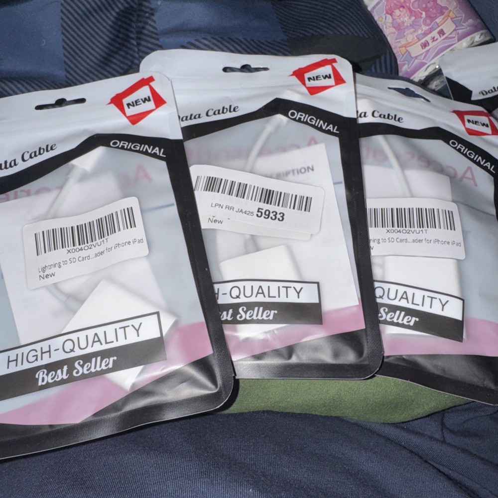 3 Lightning to SD Card Camera Reader iPhone iPad Memory Card Reader Trail Cam