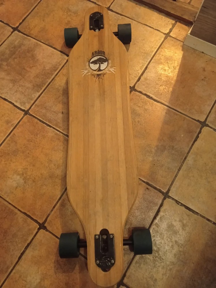 Arbor Axis 40" Bamboo Longboard Complete - Drop-Through Cruiser Skateboard