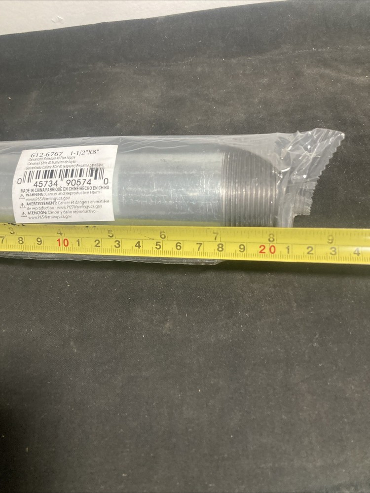 Nipple Galvanized Steel 1-1/2" x 8"