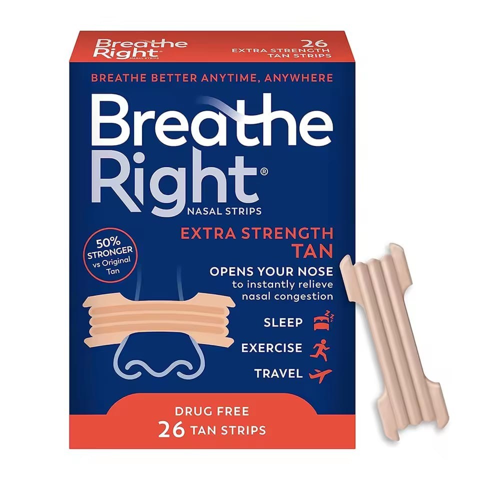 BREATHE RIGHT NASAL STRIPS EXTRA STRENGTH TAN EXP 2028