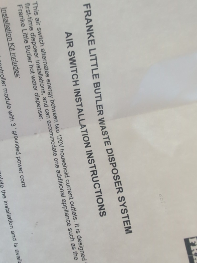 Franke SAFPAC17-950 Plug-In Waste Disposal Controller