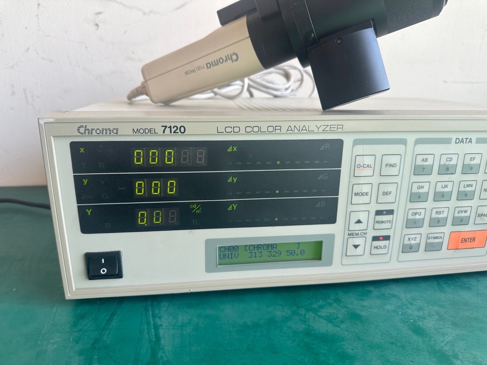 Untested* Chroma 7120 LCD Color Analyzer W/ Chroma 7120 Probe *AS IS*