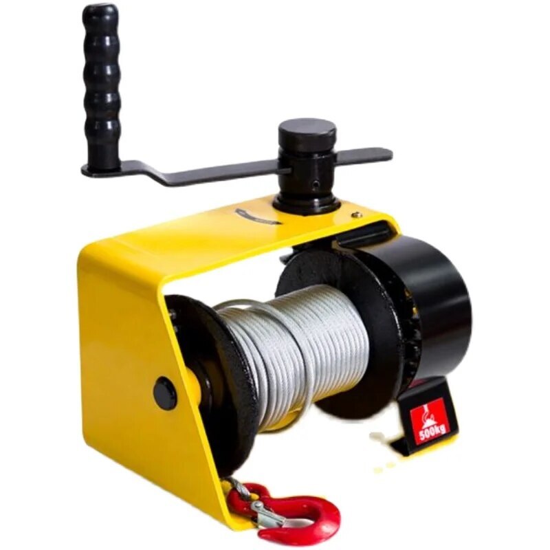 Hand Winch Self-Locking Worm Gear Worm Winch with Brake He