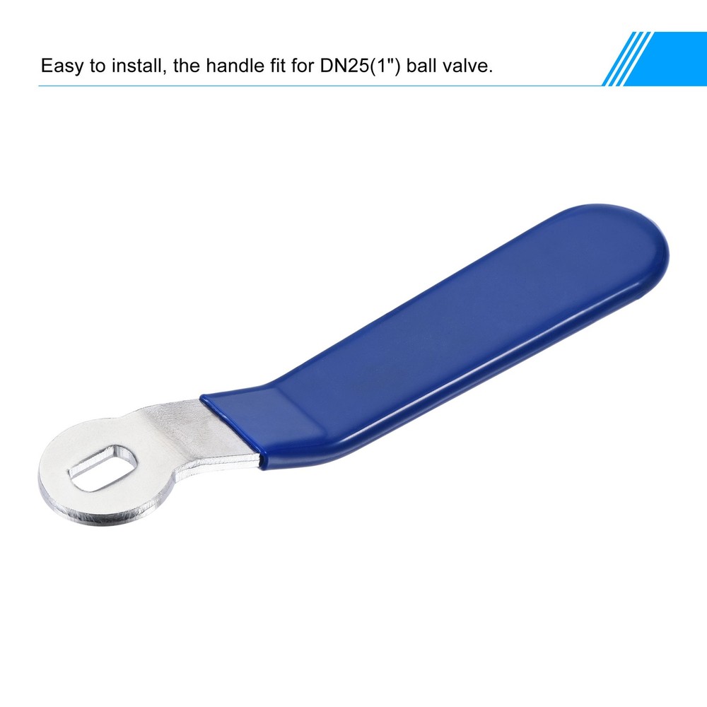 2Pcs Iron Chrome Plated Lever Handle Blue