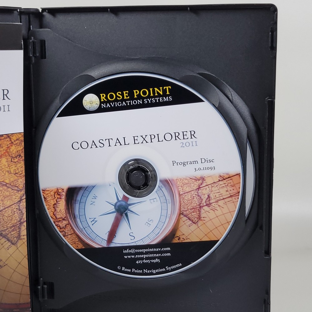 Rose Point Navigation Systems Coastal Explorer 2011 PC/DVD Nav Software NO KEY