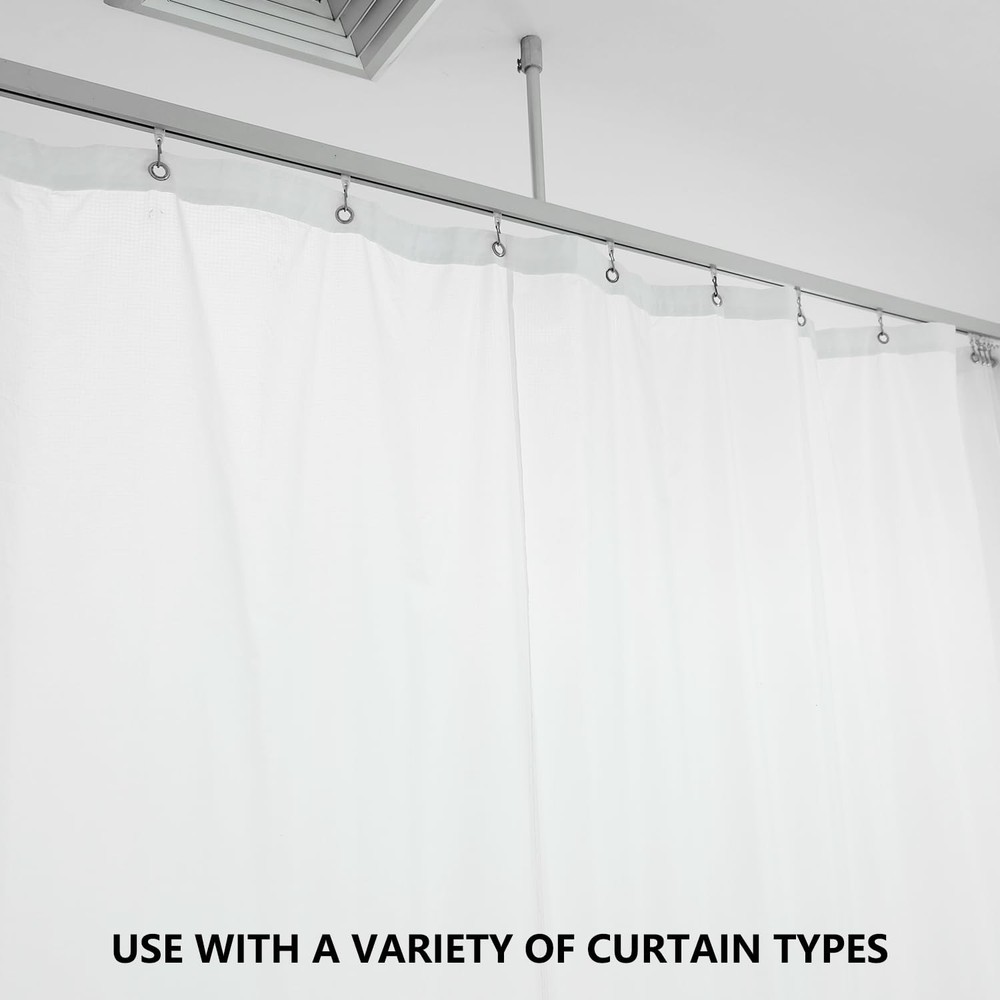 15 Pack Ceiling Curtain Track Roller HooksRoom Divider, Durable Stainless Ste...