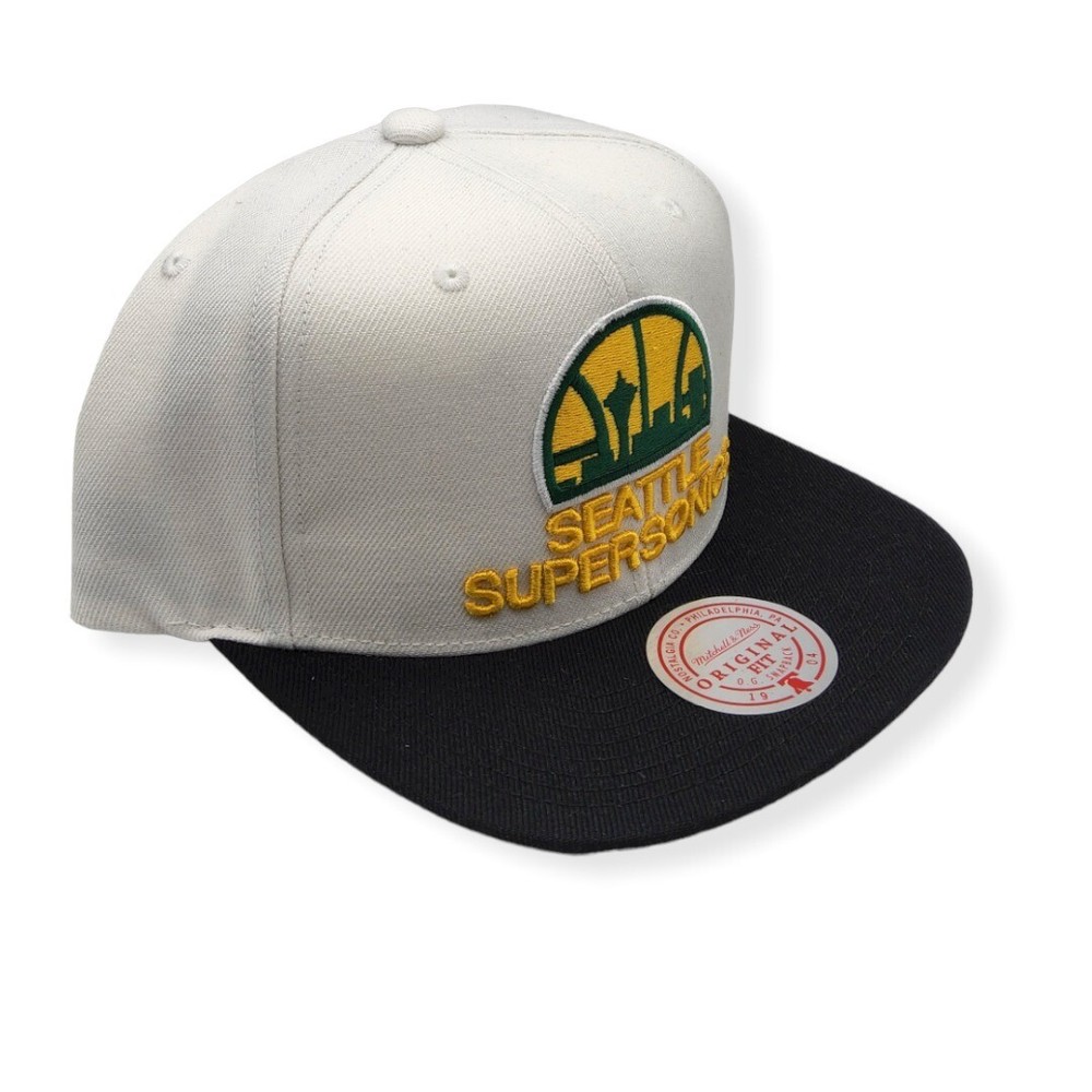 Mitchell & Ness Seattle Supersonics Fresh Crown HWC Adjustable Snapback Hat Cap