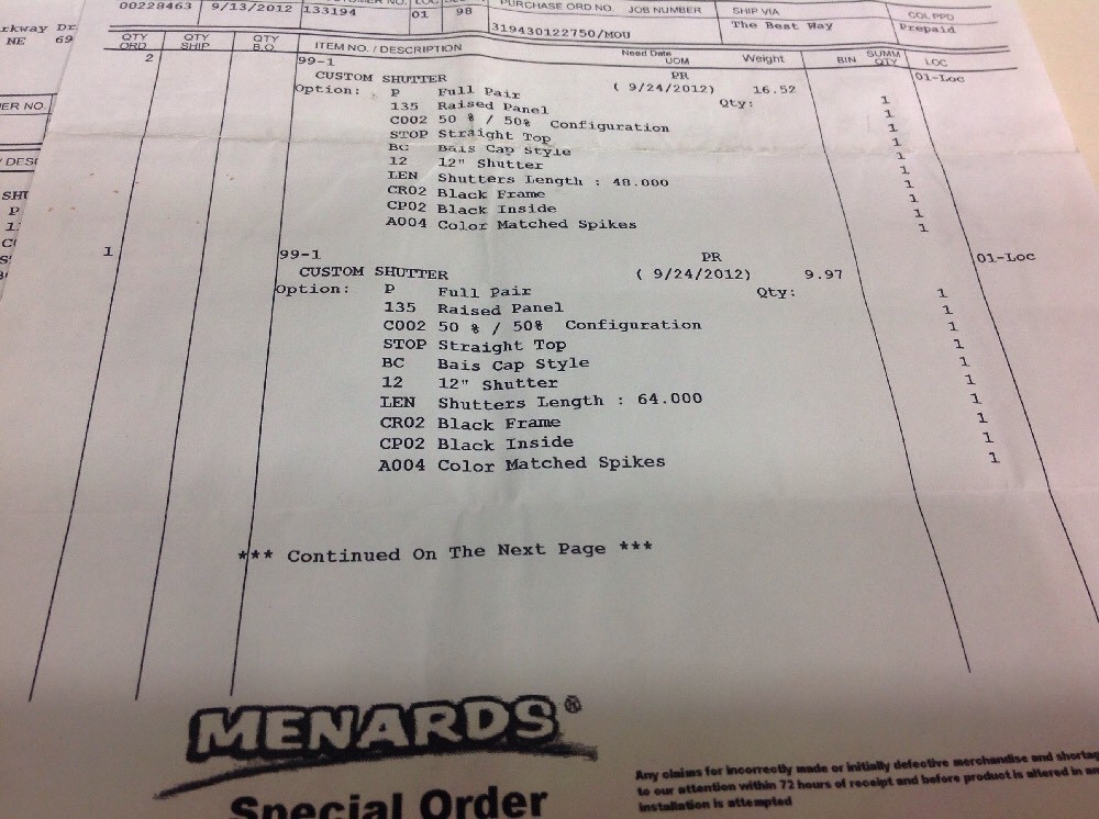 Perfect Shutters Custom Raised Panel Bias Cap Style Black Frame Black Inside