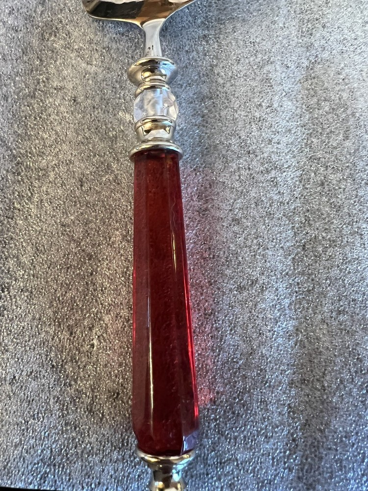 Lenox Red Jeweled Handle Cake Server