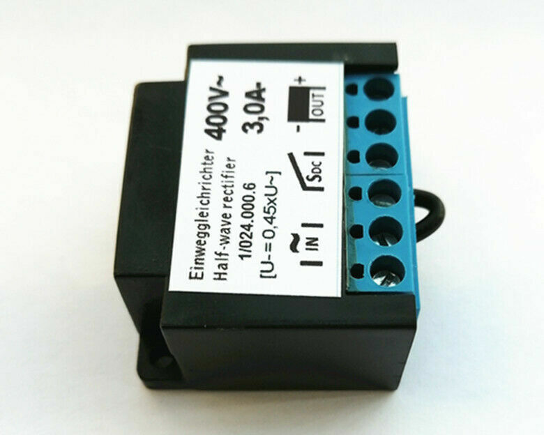 1/024.000.6, 3A 400V half-wave Motor brake rectifier