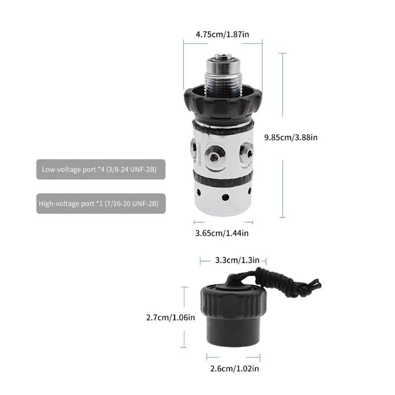 Professional DIN Regulator Stainless Steel Construction