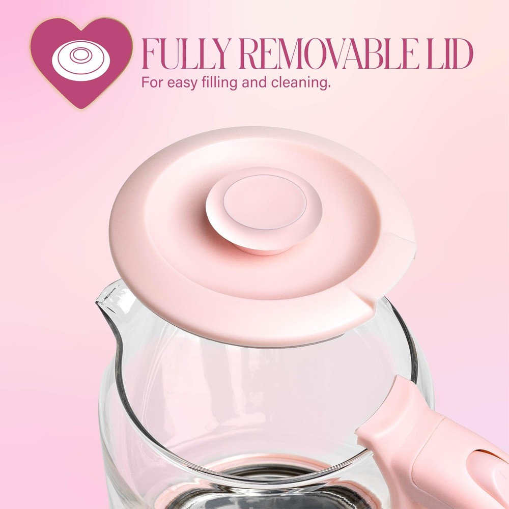 Kettle, Fast Boil with Auto Shut-Off, Indicator, 360° Base, Cord Storage, 1.8...