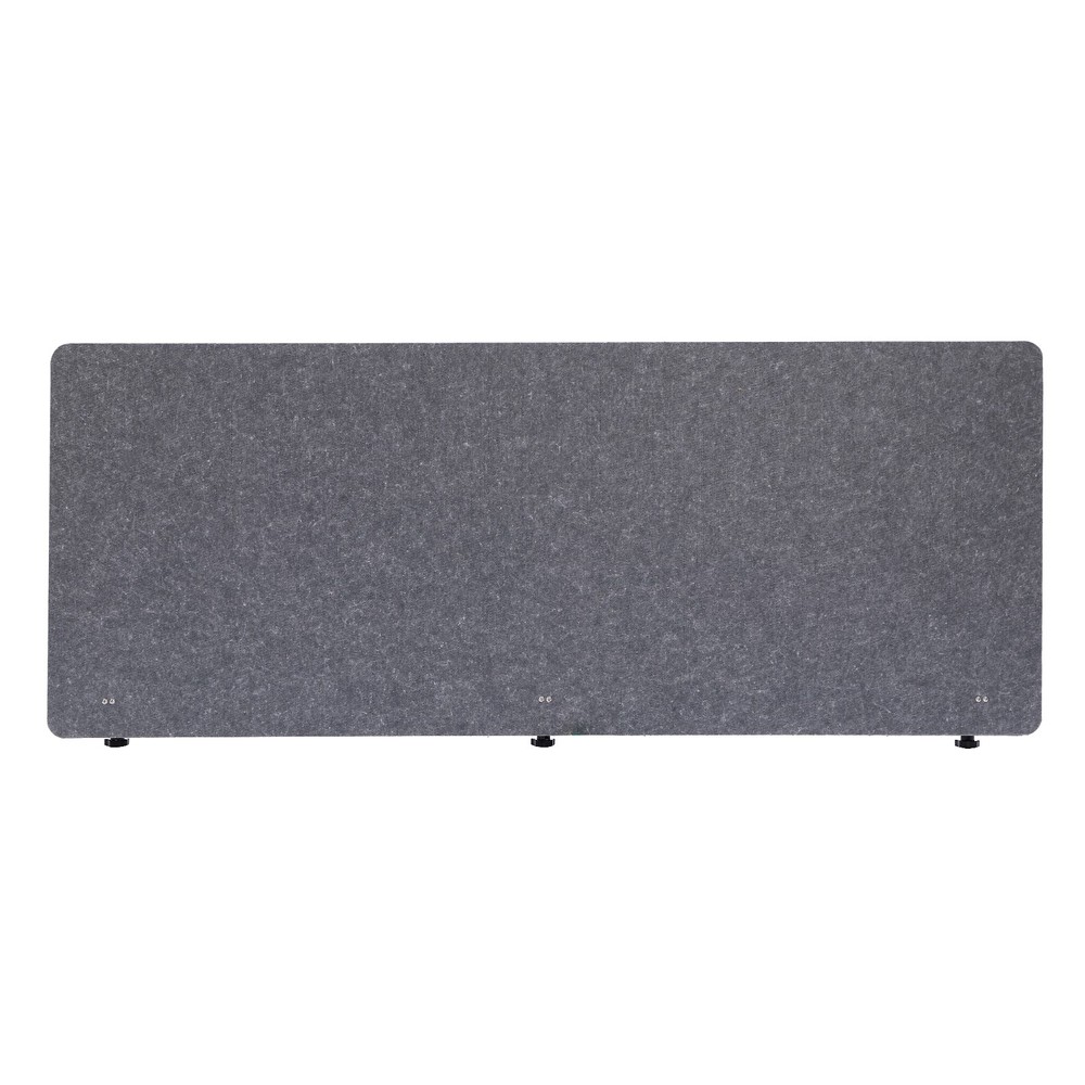 Grey Clamp-on Desktop Privacy Panel Cubicle Desk Divider, Acoustic Partition