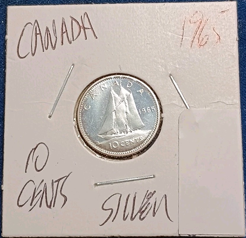1965 Canadian Silver  10 Cent