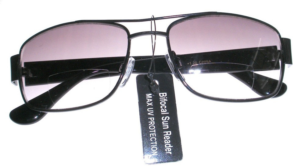 BIFOCAL PILOT AVIATOR READING CHEATERS SPECS SPEX SUNGLASSES