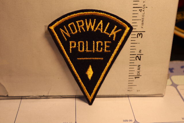police patch  NORWALK POLICE CONNECTICUT PIE SHAPE