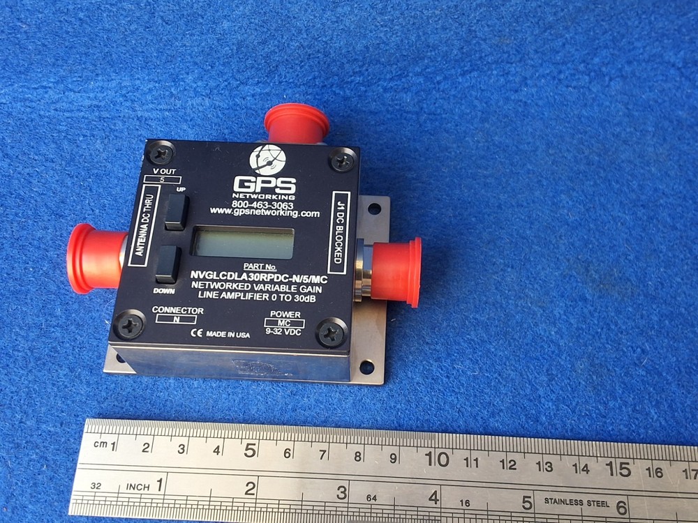 GPS Networking NVGLCDLA30PRDC-N/5/MC Networked Variable Gain Amplifier 0-30dB.