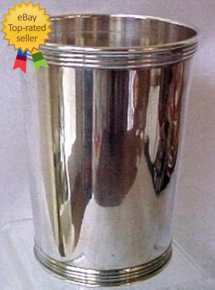 Beaded Silver Mint Julep Cup Durability Sturdy Religious Modern