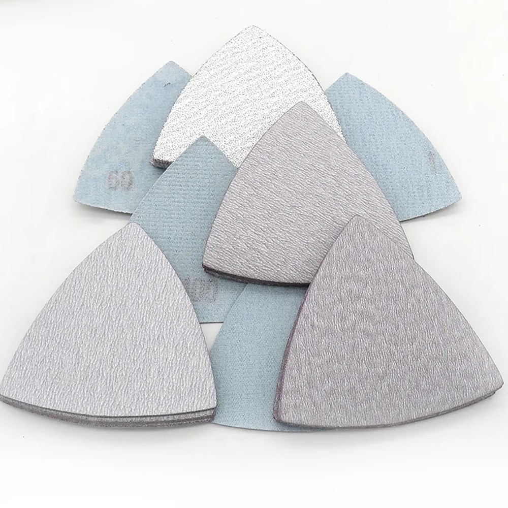 Mouse Sander Triangle Sandpaper Detail Sanding Pads Hook Loop 60-1000 Grit Gray