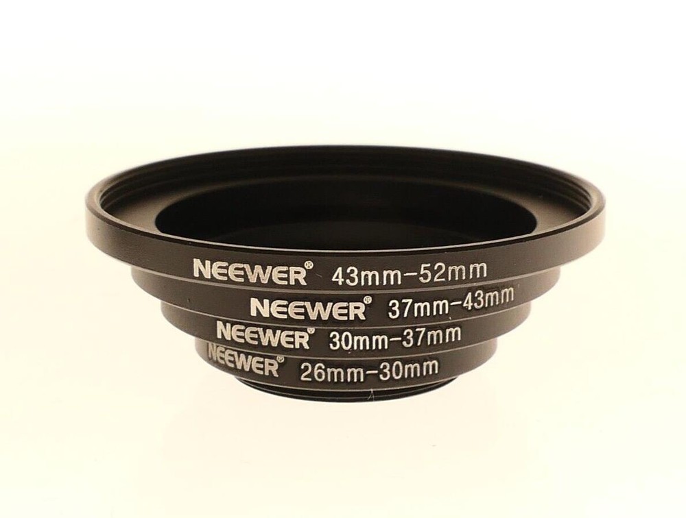 Nine (9) piece Black metal step-up ring set