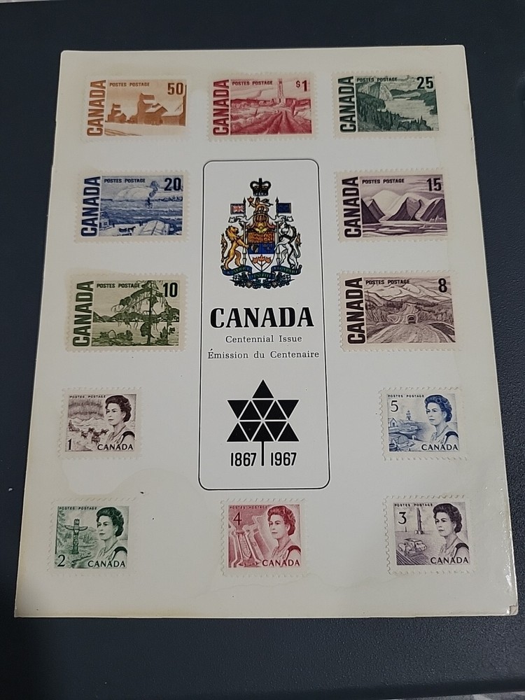 Canada Centennial Issue Stamp Sheet 1867-1967 Collector’s Stamp Sheet