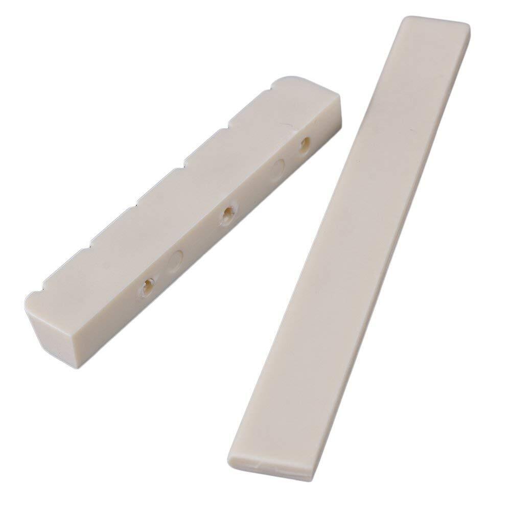 Nut Saddle Beige for 6 string classic guitar Plastic