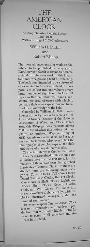  THE AMERICAN CLOCK by William H. Distin & Robert Bishop 