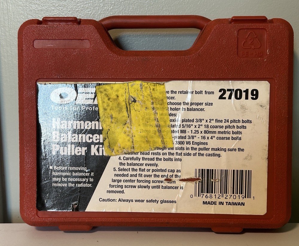 OEM Tools 27019 Harmonic Balancer Puller Kit Works Great