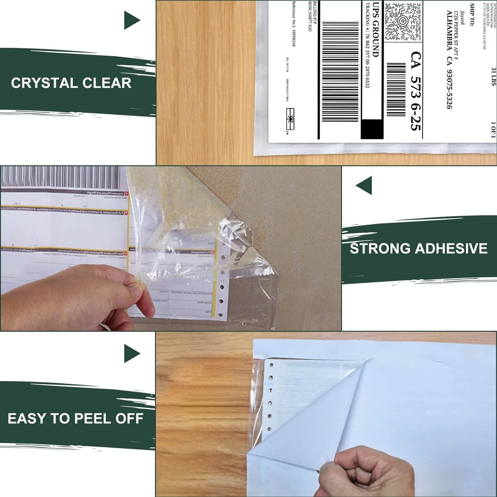 Packing List Pouches Shipping Label Envelopes Clear Adhesive Top Loading Pack...
