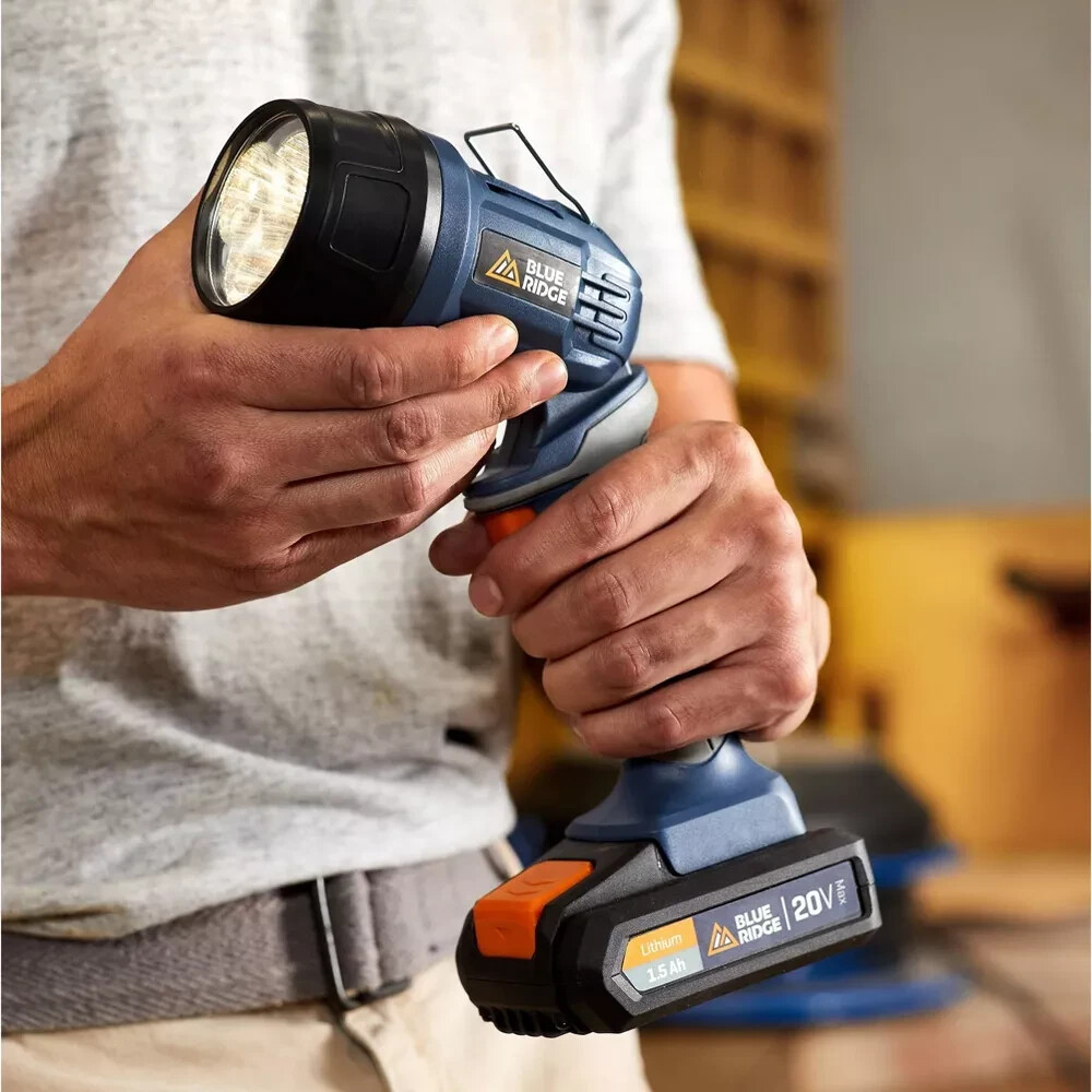 Blue Ridge Tools Cordless Drill/Driver & Work Light: 20V Lithium Ion 2 Batterie