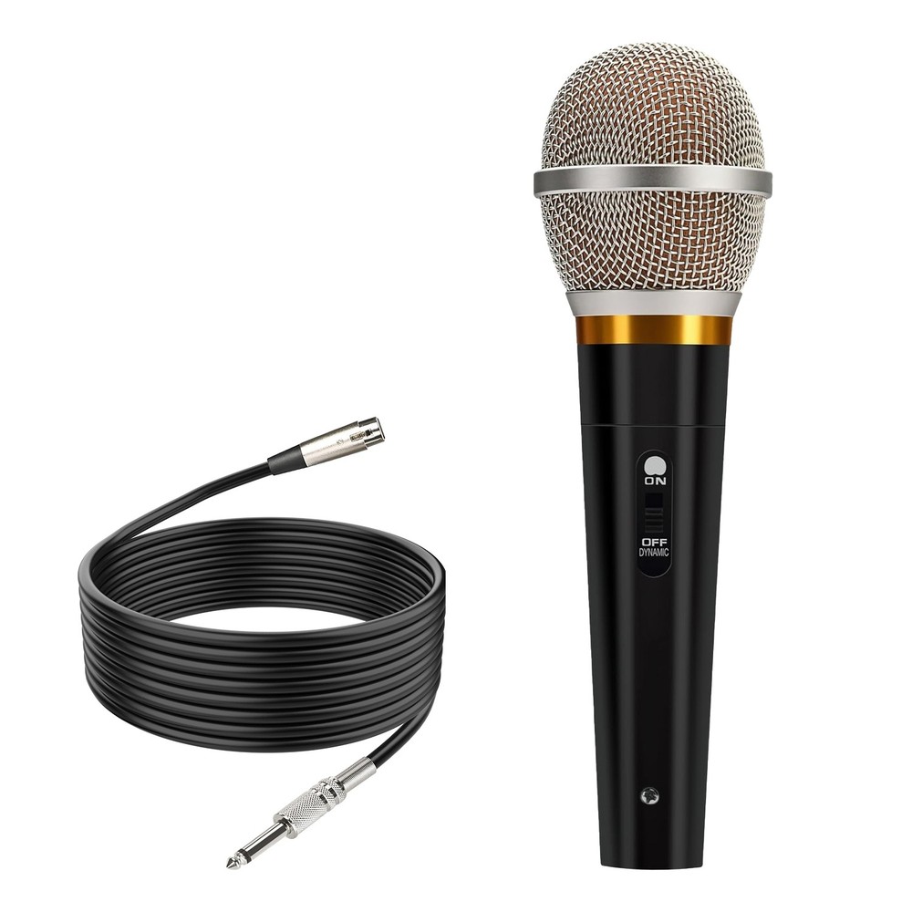 Handheld Dynamic Microphone Wired Microphone with On/Off Switch 13ft XLR Cable