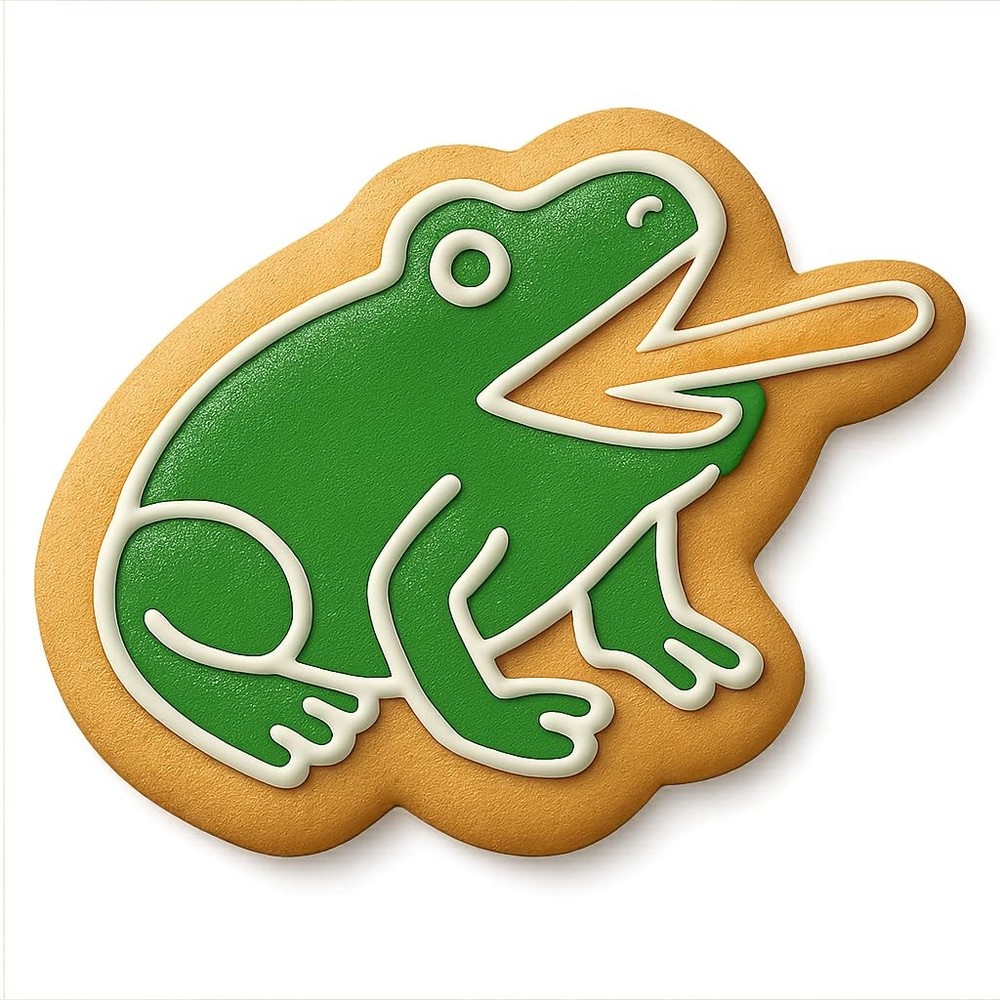 Toad Chomping Cookie Cutter & Stamp - 4x3.5 Fun Kitchen Baking