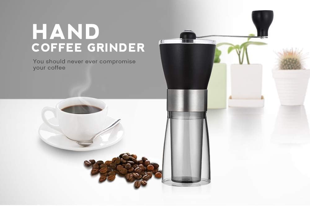 Manual Coffee Grinder - Portable Ceramic Burr Grinder for Smooth Brews