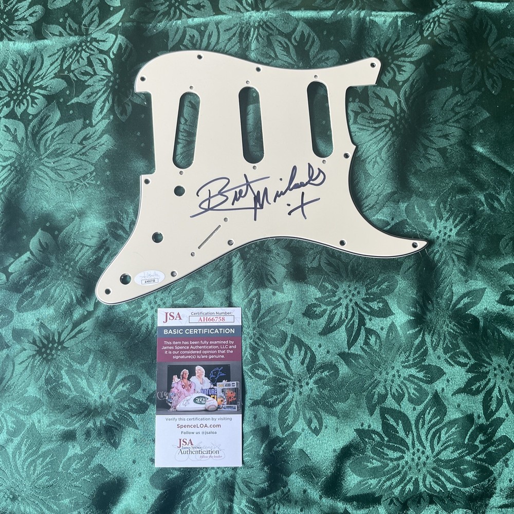 Bret Michaels signed autographed guitar pickguard￼ jsa certified