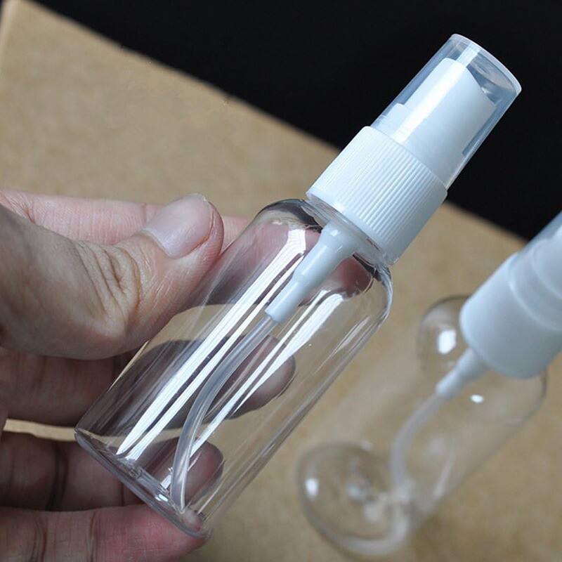 10Pcs 100ml Travel Spray Bottle Plastic Transparent Perfume Empty Atomizer