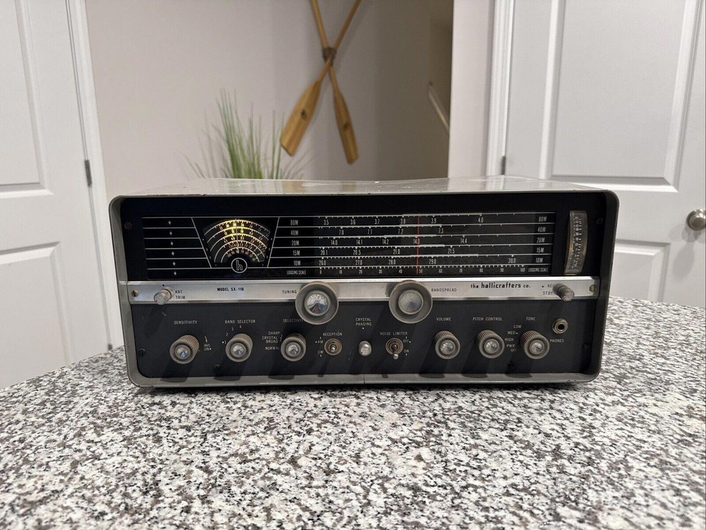 Hallicrafters SX-110 Shortwave Receiver Powers On