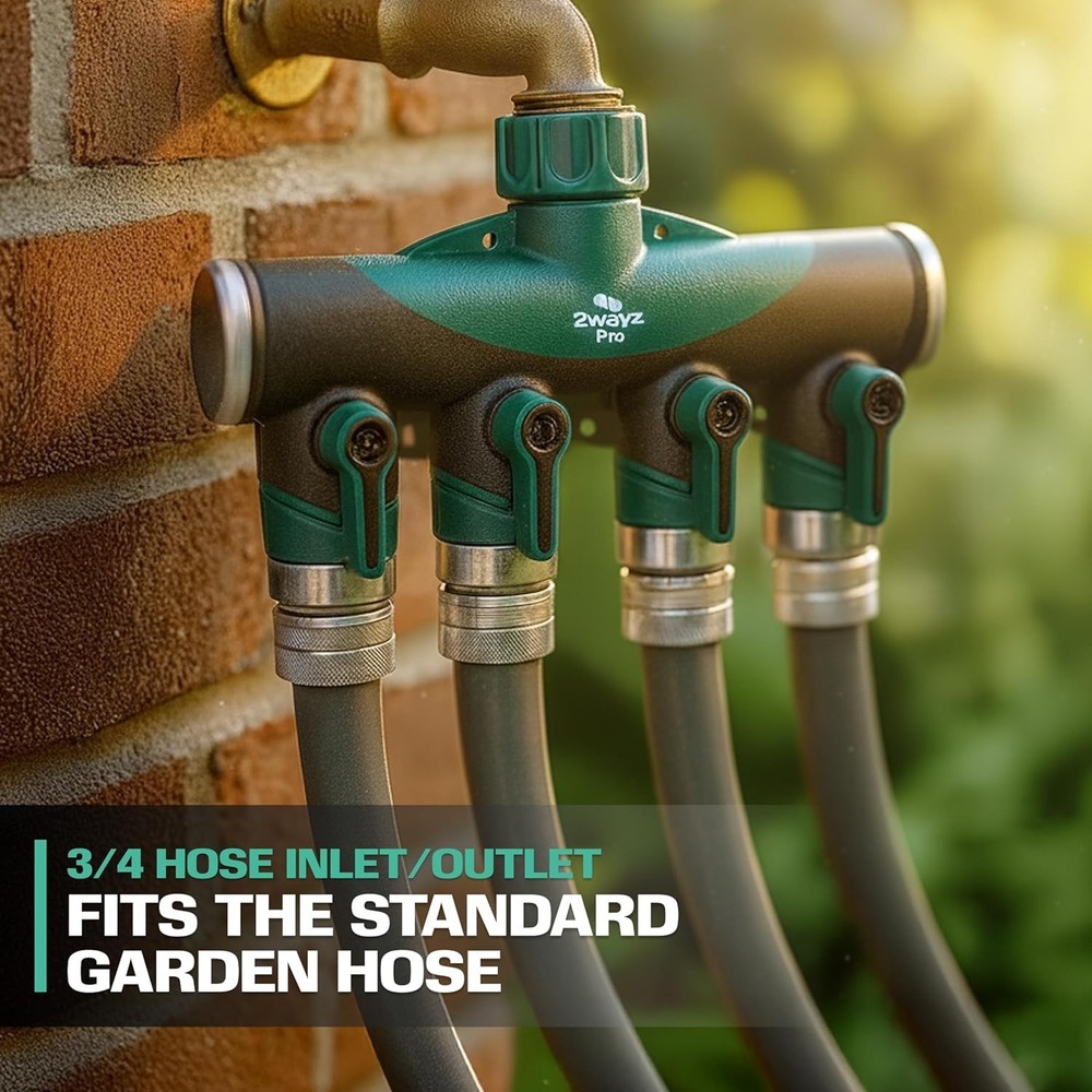 Brass Water Manifold with Shut-Off Valves