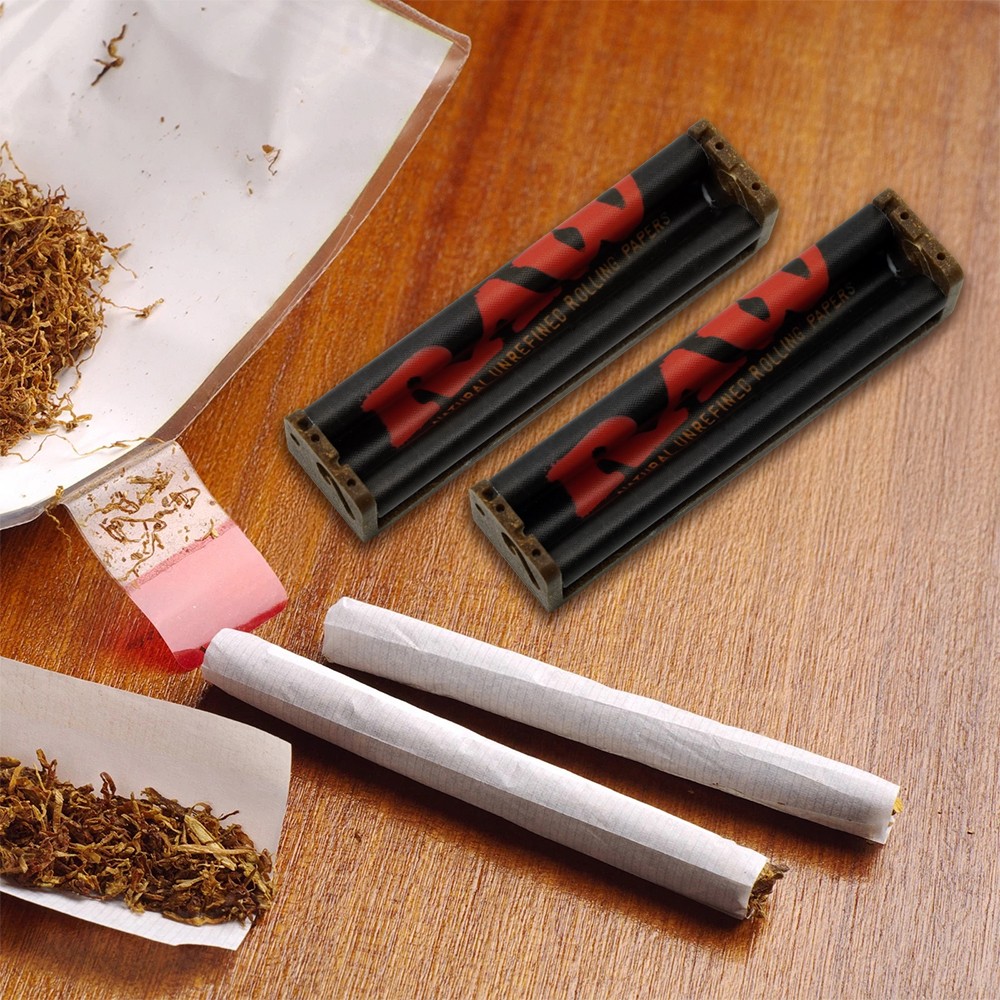 2pcs RAW 110mm Hemp Plastic Adjustable 2Way Rolling Machine for King Size Papers