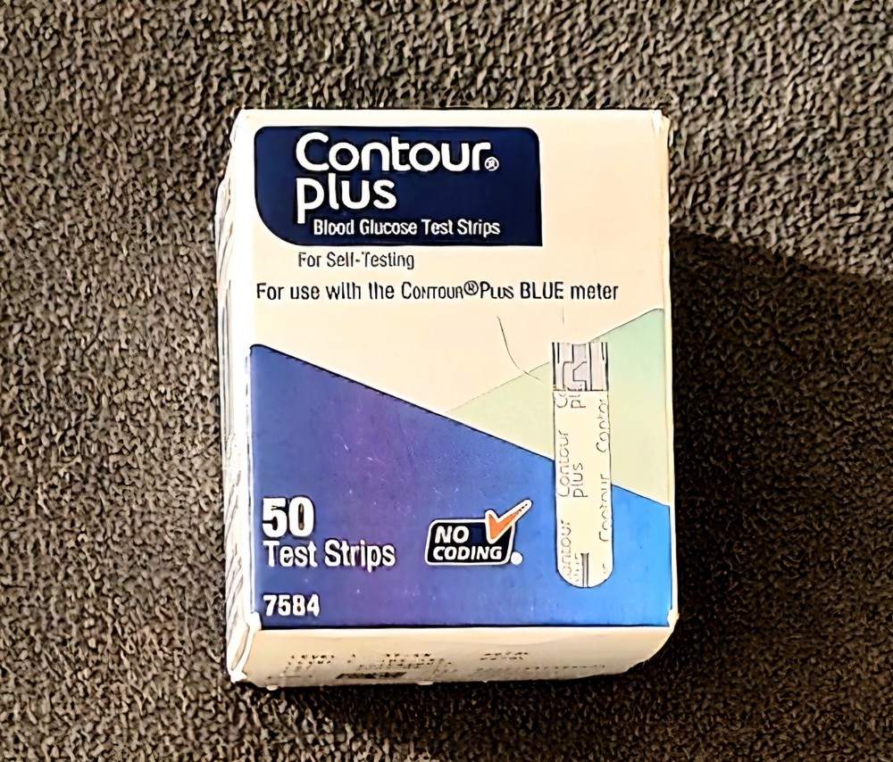 Contour Plus Glucose Test Strips 7584 - 50 Strips - Expires 05/2026