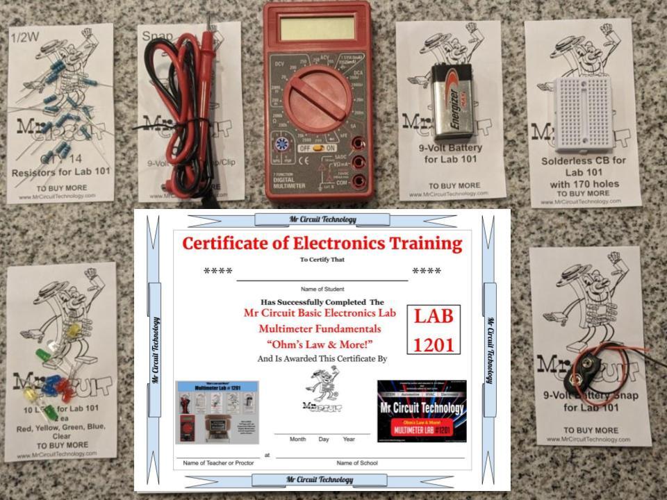 1201-LAB Mr Circuit Lab 2 PRACTICAL ELECTRONICS TROUBLESHOOTING with MULTIMETER