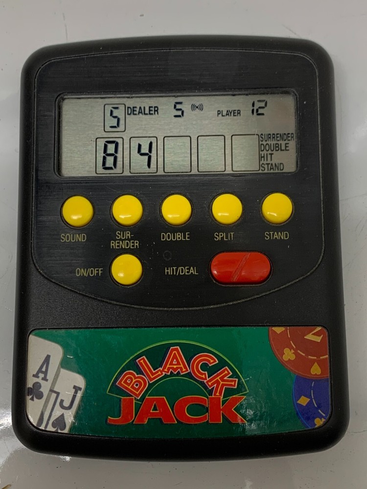 HANDHELD ELECTRONIC BLACKJACK GAME DOUBLE DOWN SPLIT STAND WORKING