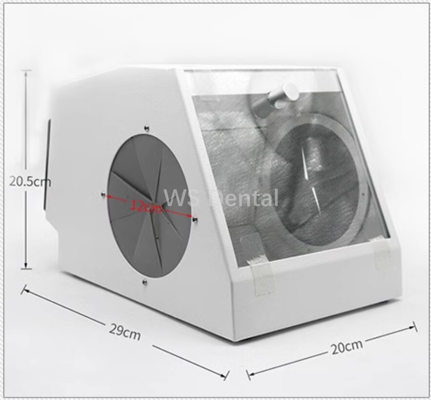 Dental Grinding Polishing Box LED Sandblasting Dust-proof Case Lapping Protector