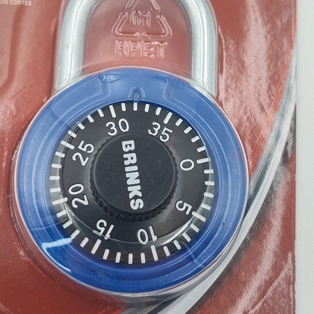 ✅🔒👀Brinks Padlock Lock Standard Security 3 Dial Combination 162-49005📸SEE📏📸