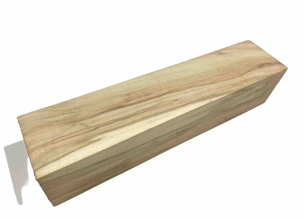 Figured Box Elder Craft blank 2" x 2" x 9-1/4” (c49) Light Flame