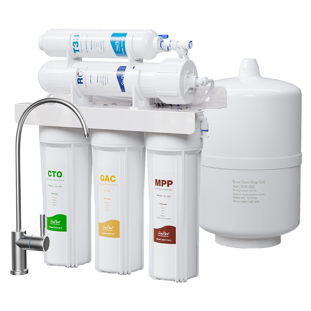75 GPD 5 Stage Under Sink Ro Reverse Osmosis System Drinking Water Filtration