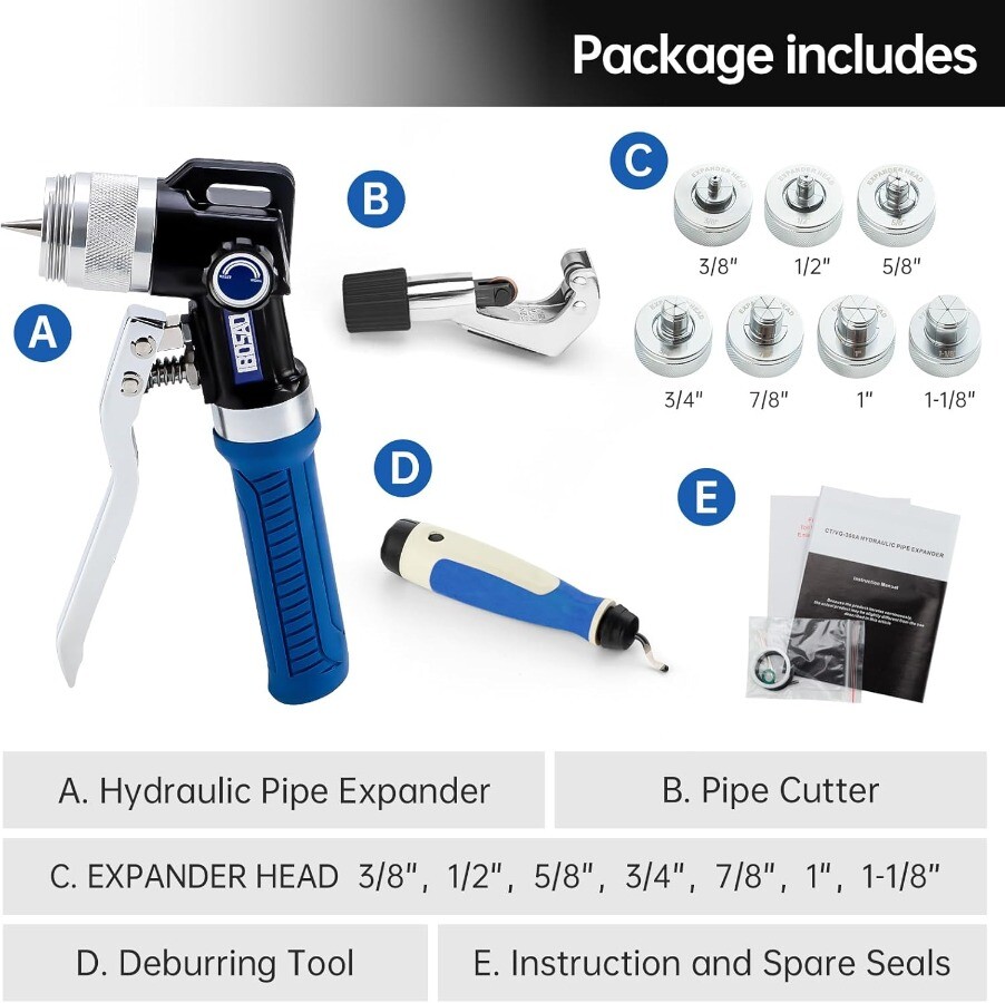 IBOSAD HVAC Hydraulic SWAGING tool kit, NEW