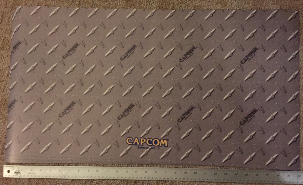 Laminated Capcom Diamond Plate Arcade Control Panel Overlay 33” X 17” (cpo)