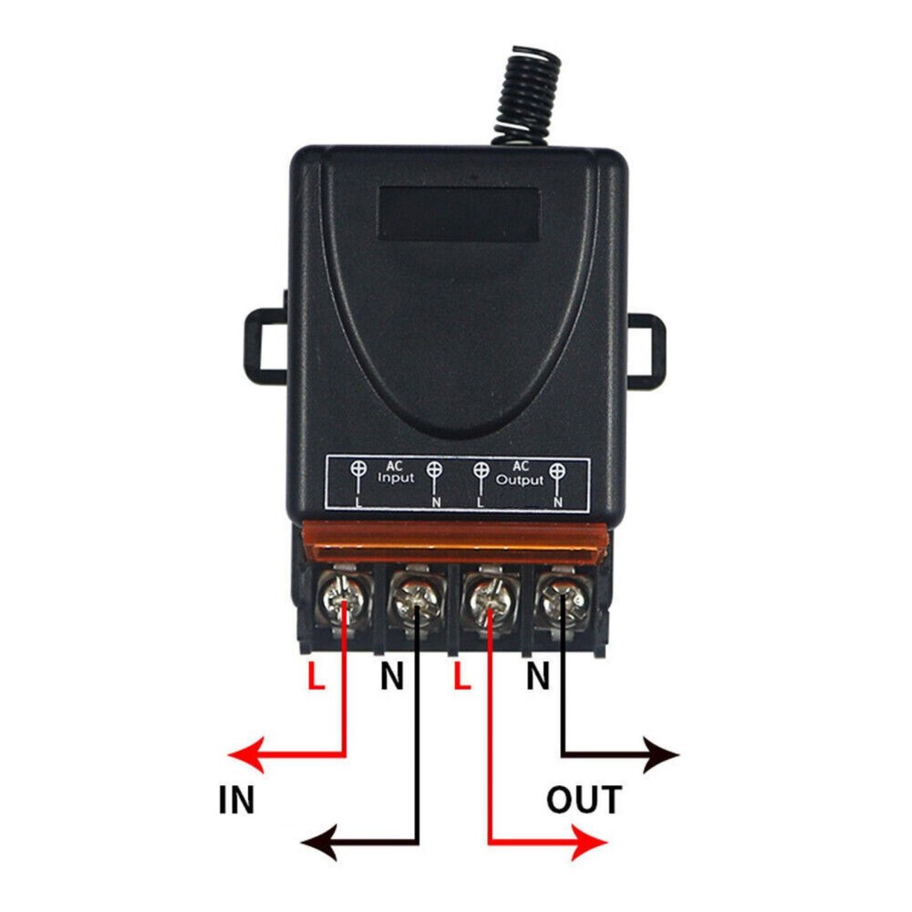 Remote Control Switch 90-220V RF Relay Receiver With Remote Control 100m Range