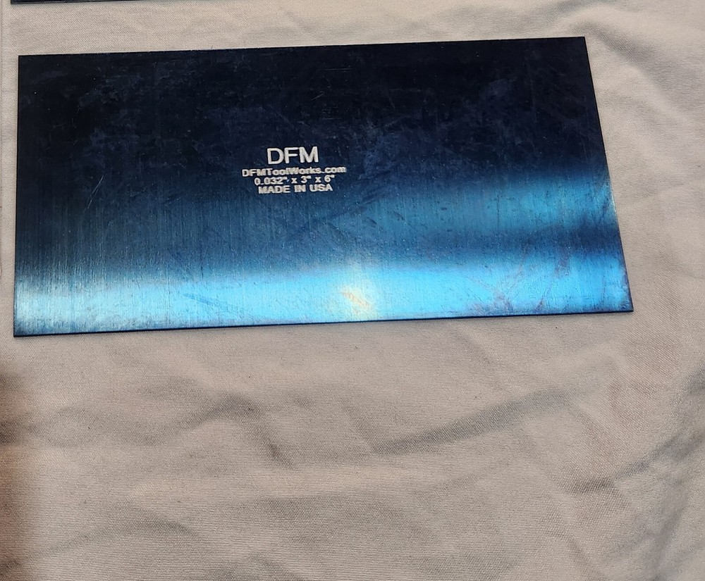 DFM Tool Works Cabinet Scraper Blue Rectangle New 1007