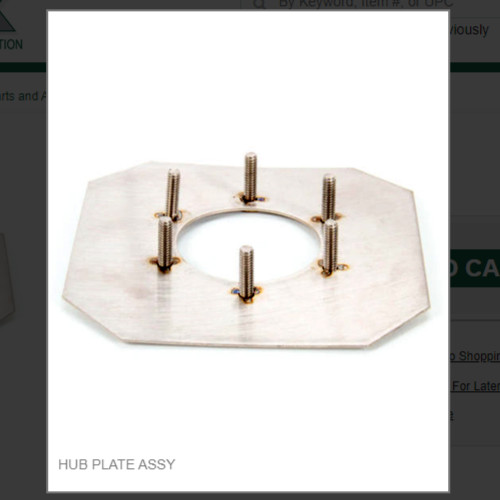 HUB PLATE ASSY #1011339-235